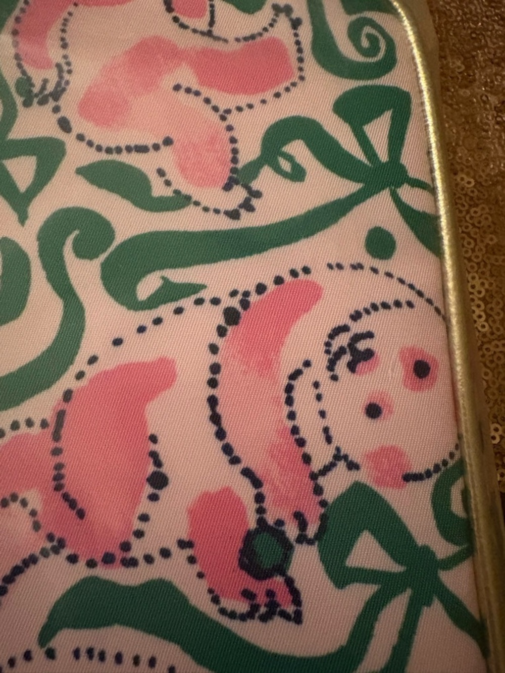 NWT Lilly Pulitzer Constance Cosmetic Case in pink Quartz Panda n Bows msrp $88 - Picture 10 of 12